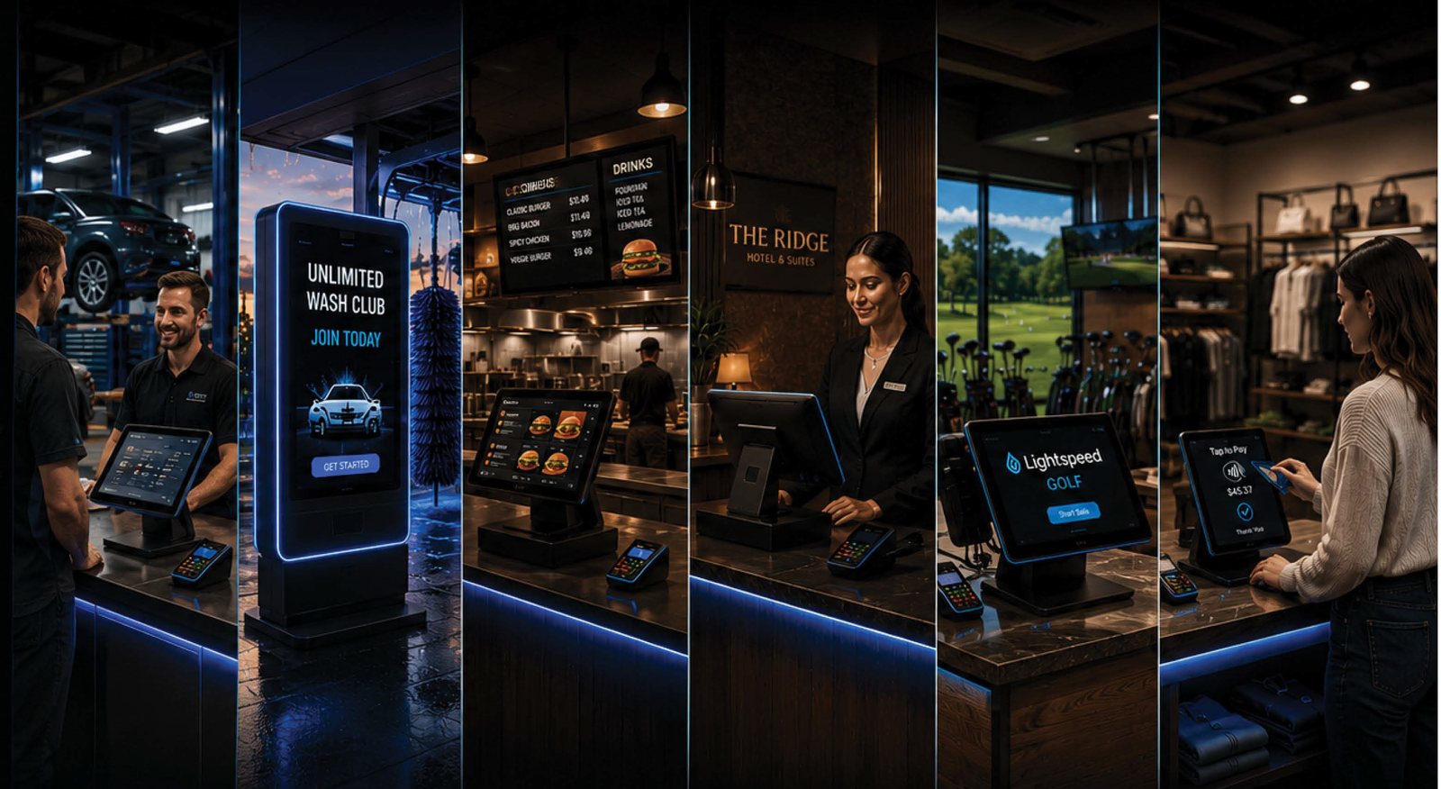 Point of sale systems across automotive, car wash, restaurant, hospitality, golf and retail settings